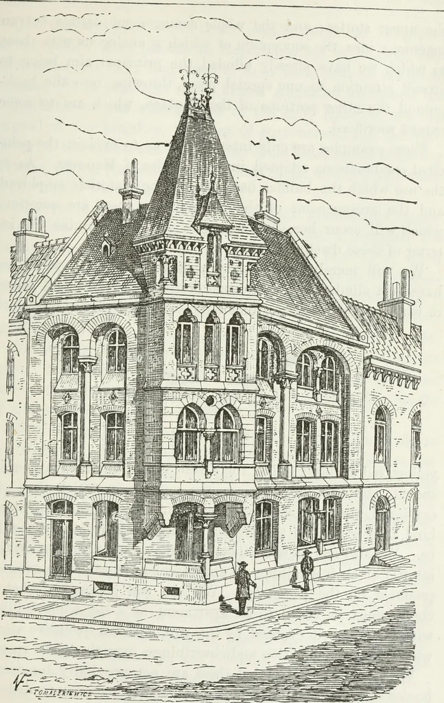 An illustration from Notes and sketches of an architect taken during a journey in the northwest of Europe;, 1877, leaf 180