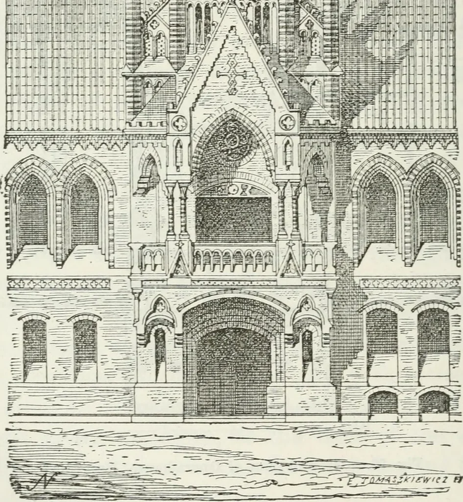 An illustration from Notes and sketches of an architect taken during a journey in the northwest of Europe;, 1877, leaf 195