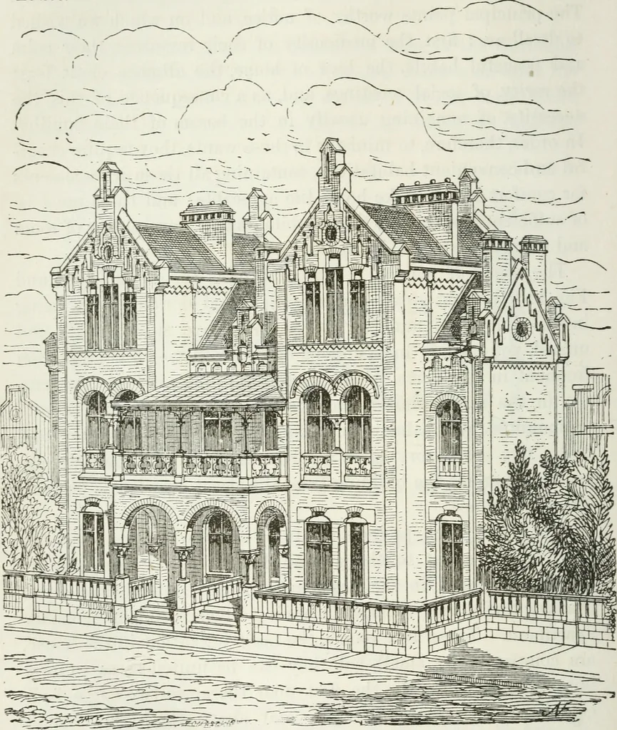 An illustration from Notes and sketches of an architect taken during a journey in the northwest of Europe;, 1877, leaf 219