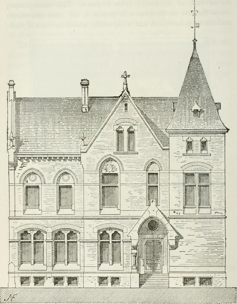 An illustration from Notes and sketches of an architect taken during a journey in the northwest of Europe;, 1877, leaf 227