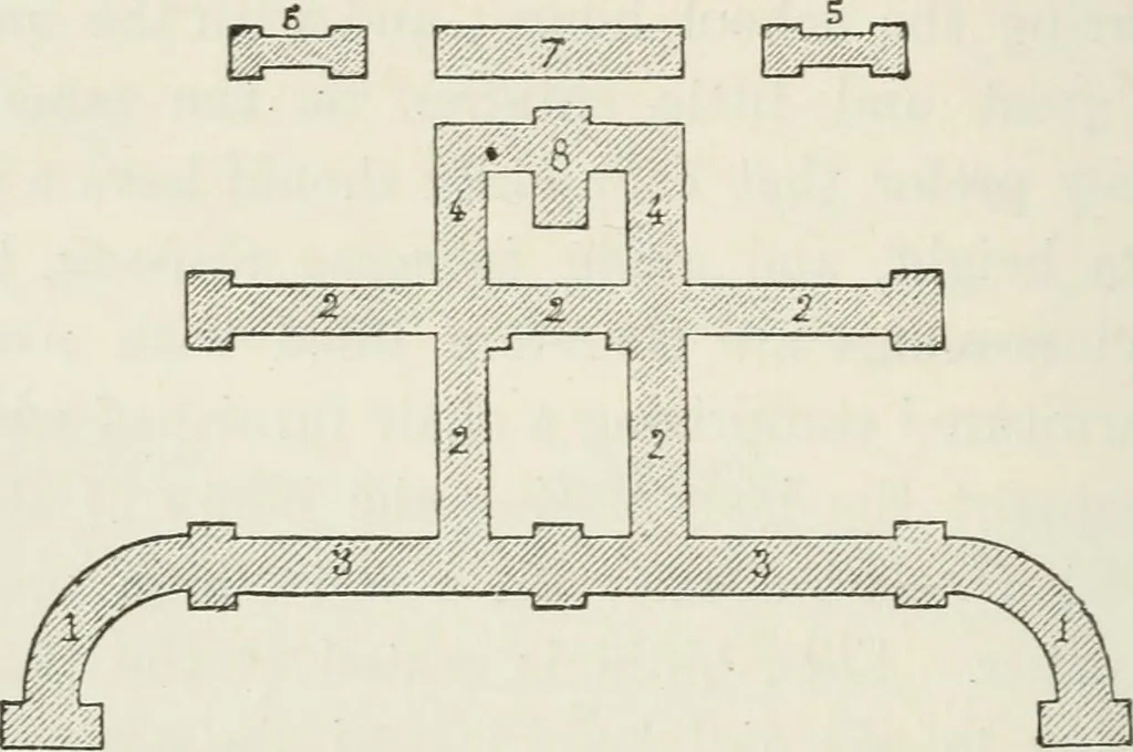 An illustration from Notes and sketches of an architect taken during a journey in the northwest of Europe;, 1877, leaf 381