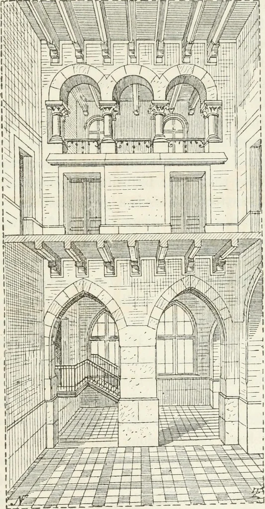 An illustration from Notes and sketches of an architect taken during a journey in the northwest of Europe;, 1877, leaf 444