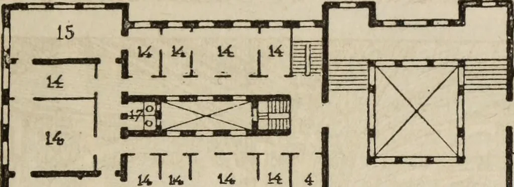 An illustration from Notes and sketches of an architect taken during a journey in the northwest of Europe;, 1877, leaf 124