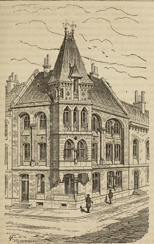 An illustration from Notes and sketches of an architect taken during a journey in the northwest of Europe;, 1877, leaf 180