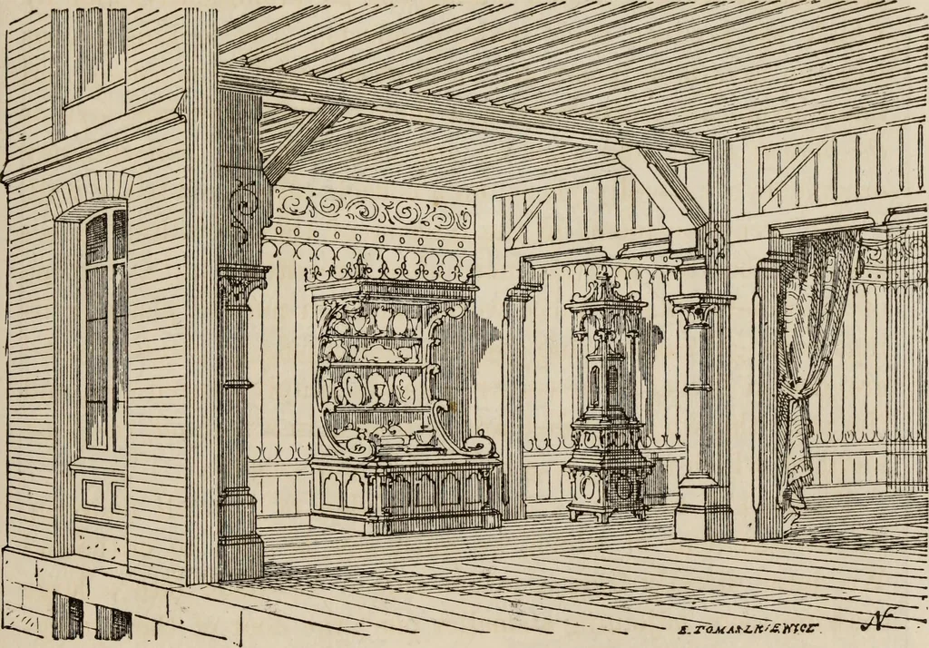 An illustration from Notes and sketches of an architect taken during a journey in the northwest of Europe;, 1877, leaf 222