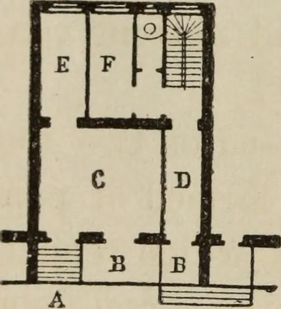 An illustration from Notes and sketches of an architect taken during a journey in the northwest of Europe;, 1877, leaf 43