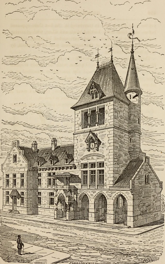 An illustration from Notes and sketches of an architect taken during a journey in the northwest of Europe;, 1877, leaf 436
