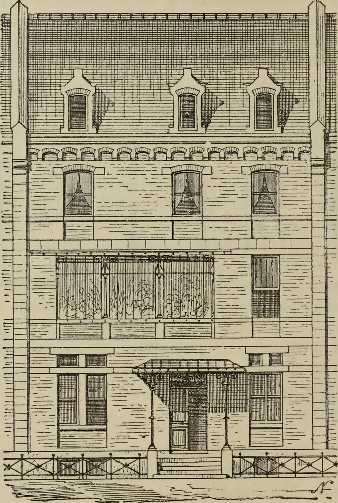 An illustration from Notes and sketches of an architect taken during a journey in the northwest of Europe;, 1877, leaf 61