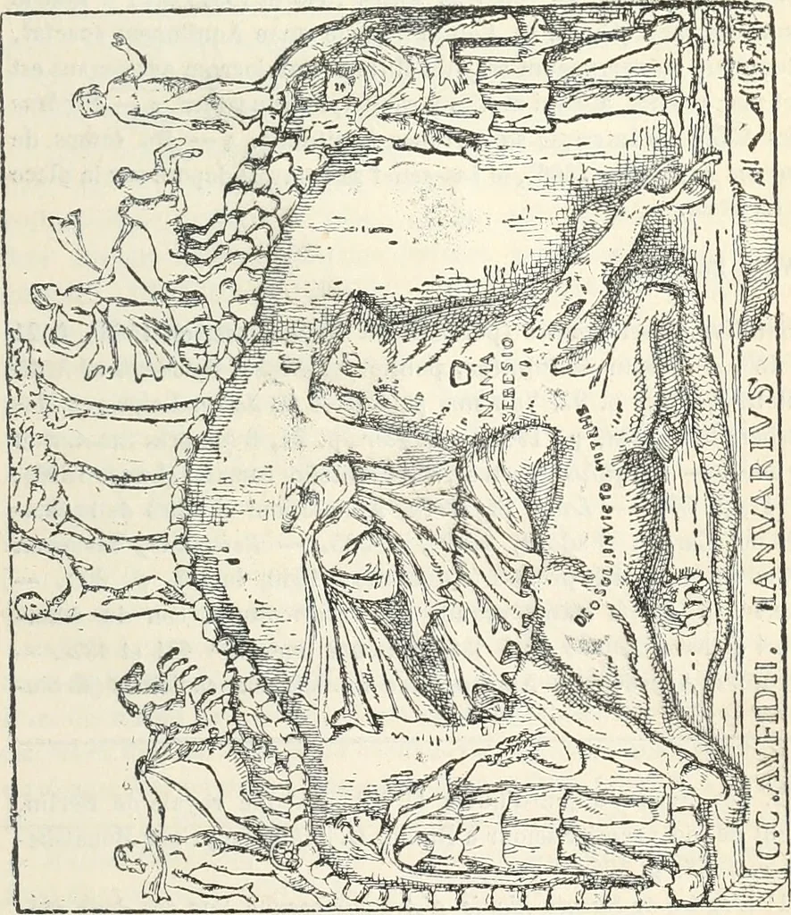 An illustration from Notice de la sculpture antique du Musée Impérial du Louvre, 1878, leaf 508