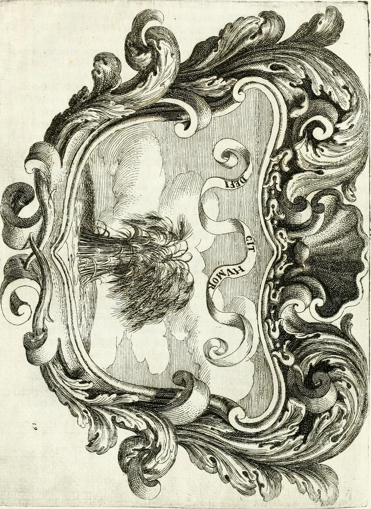 An illustration from Noticias fvnebres de las magestvosas exeqvias que hizo la felicissima Ciudad de Palermo, cabeça coronada de Sicilia en la mverte de Maria Lvysa de Borbon Nvestra Señora Reyna de las Españas de orden del excelentissimo Señor Dvqve de Vzeda, Virrey, y Capitan General deste Reyno, execvtada por el ilvstre D. Lvys Riggio, 1689, leaf 60