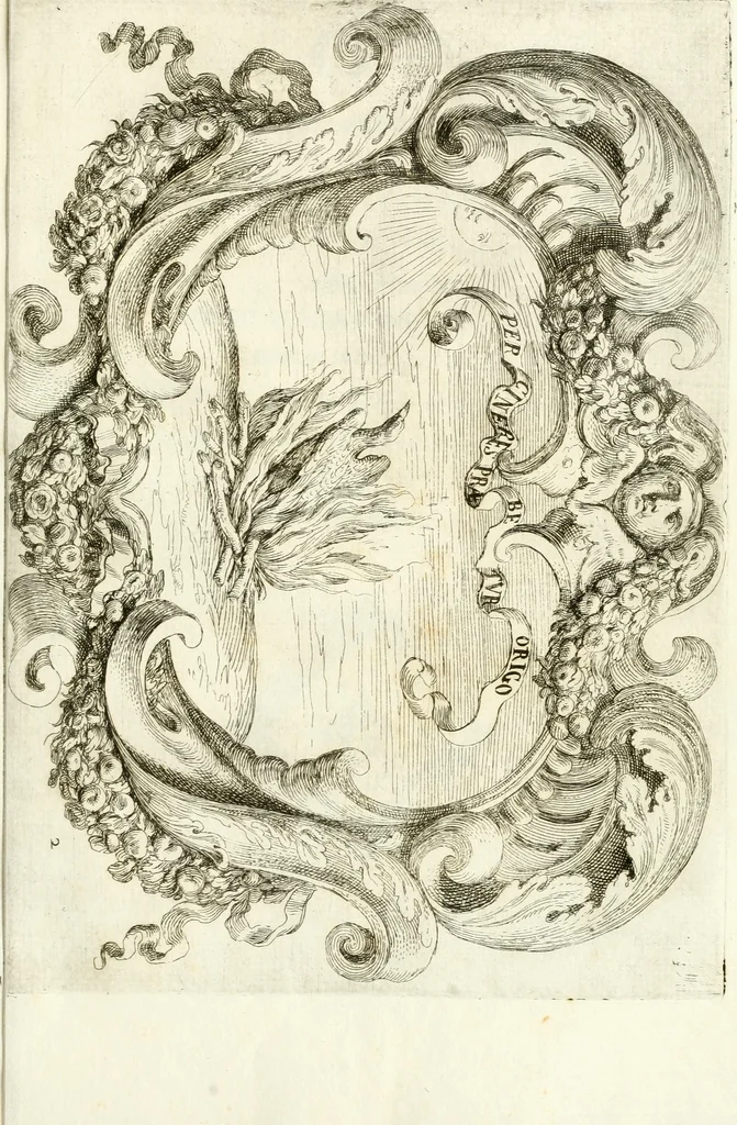 An illustration from Noticias fvnebres de las magestvosas exeqvias que hizo la felicissima Ciudad de Palermo, cabeça coronada de Sicilia en la mverte de Maria Lvysa de Borbon Nvestra Señora Reyna de las Españas de orden del excelentissimo Señor Dvqve de Vzeda, Virrey, y Capitan General deste Reyno, execvtada por el ilvstre D. Lvys Riggio, 1689, leaf 76