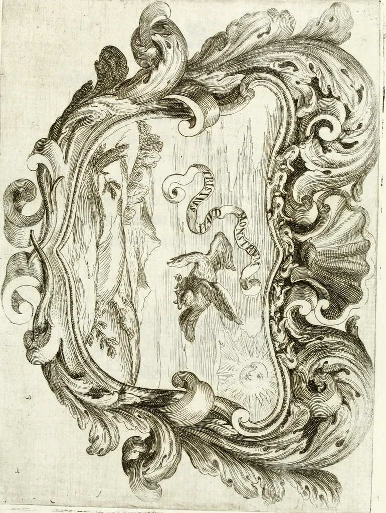 An illustration from Noticias fvnebres de las magestvosas exeqvias que hizo la felicissima Ciudad de Palermo, cabeça coronada de Sicilia en la mverte de Maria Lvysa de Borbon Nvestra Señora Reyna de las Españas de orden del excelentissimo Señor Dvqve de Vzeda, Virrey, y Capitan General deste Reyno, execvtada por el ilvstre D. Lvys Riggio, 1689, leaf 80