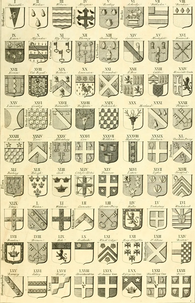 An illustration from Notitia monastica: or, an account of all the abbies, priories, and houses of friers, heretofore in England and Wales; and also of all the colleges and hospitals founded before A.D. MDXL. By the Right Reverend Doctor Thomas Tanner, late Lord Bishop of St. Asaph ; published by John Tanner ... .., 1744, leaf 52
