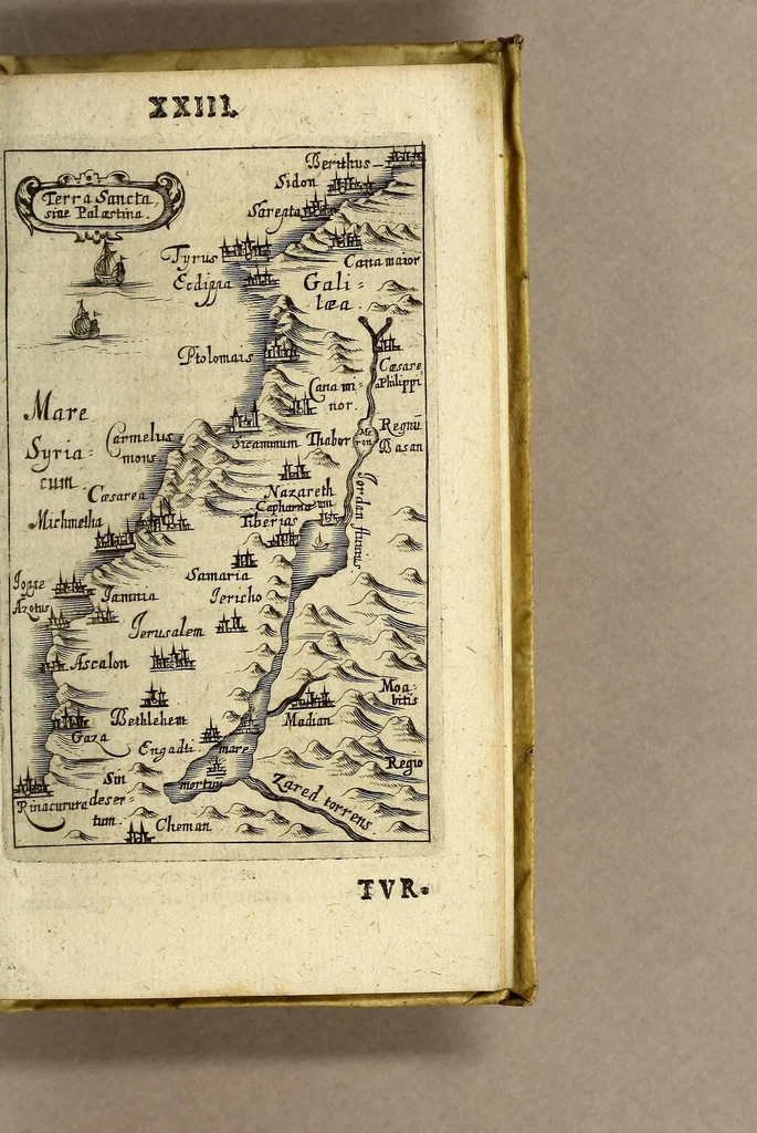 An illustration from Notitia S.R.I. principum. Genealogica & stemmatographica. Ad historiæ statúsque hodierni cognitionem plurimúm faciens. : Cui externorum item regum & principum aliquot similis cognitio accedit., 1658, leaf 643