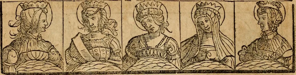 An illustration from Notitia vtraqve cvm orientis tvm occidentis vltra Arcadii Honoriiqve Cæsarvm tempora, illustre uetustatis monumentum, imò thesaurus prorsum incomparabilis : Præcedit aute D. Andreæ Alciati libellus, De magistratib. ciuilibusq; ac militaribus officijs, partim ex hac ipsa Notitia, partim aliunde desumptus : cvi succedit Descriptio urbis Romæ, quæ sub titulo Pub. Victoris circumfertur : & altera urbis Constantinopolitanæ incerto autore, nunquã antehac typis excusa, imperialium uidelicet ac primariaru sedium utriusq reipub : svbiungitur Notitiis uetustus liber De rebvs bellicis ad Theodosium Aug & filios eius Arcadium atq; Honorium, ut uidetur, scriptus incerto autore : item, ne quid de antiquo exemplari omitteretur, Disputatio Adriani Aug. & Epicteti philosophi, 1552, leaf 153