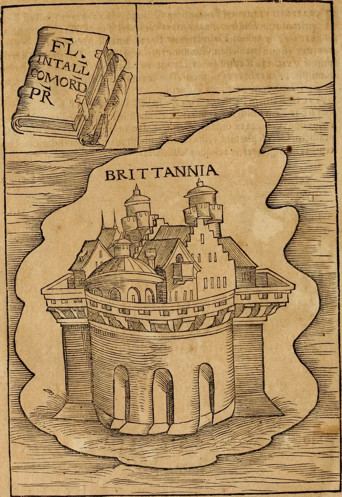 An illustration from Notitia vtraqve cvm orientis tvm occidentis vltra Arcadii Honoriiqve Cæsarvm tempora, illustre uetustatis monumentum, imò thesaurus prorsum incomparabilis : Præcedit aute D. Andreæ Alciati libellus, De magistratib. ciuilibusq; ac militaribus officijs, partim ex hac ipsa Notitia, partim aliunde desumptus : cvi succedit Descriptio urbis Romæ, quæ sub titulo Pub. Victoris circumfertur : & altera urbis Constantinopolitanæ incerto autore, nunquã antehac typis excusa, imperialium uidelicet ac primariaru sedium utriusq reipub : svbiungitur Notitiis uetustus liber De rebvs bellicis ad Theodosium Aug & filios eius Arcadium atq; Honorium, ut uidetur, scriptus incerto autore : item, ne quid de antiquo exemplari omitteretur, Disputatio Adriani Aug. & Epicteti philosophi, 1552, leaf 163