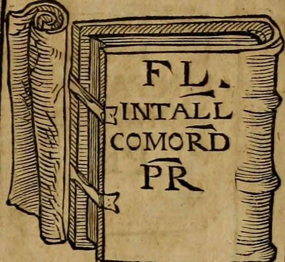 An illustration from Notitia vtraqve cvm orientis tvm occidentis vltra Arcadii Honoriiqve Cæsarvm tempora, illustre uetustatis monumentum, imò thesaurus prorsum incomparabilis : Præcedit aute D. Andreæ Alciati libellus, De magistratib. ciuilibusq; ac militaribus officijs, partim ex hac ipsa Notitia, partim aliunde desumptus : cvi succedit Descriptio urbis Romæ, quæ sub titulo Pub. Victoris circumfertur : & altera urbis Constantinopolitanæ incerto autore, nunquã antehac typis excusa, imperialium uidelicet ac primariaru sedium utriusq reipub : svbiungitur Notitiis uetustus liber De rebvs bellicis ad Theodosium Aug & filios eius Arcadium atq; Honorium, ut uidetur, scriptus incerto autore : item, ne quid de antiquo exemplari omitteretur, Disputatio Adriani Aug. & Epicteti philosophi, 1552, leaf 166