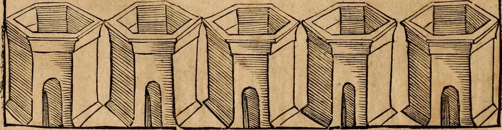 An illustration from Notitia vtraqve cvm orientis tvm occidentis vltra Arcadii Honoriiqve Cæsarvm tempora, illustre uetustatis monumentum, imò thesaurus prorsum incomparabilis : Præcedit aute D. Andreæ Alciati libellus, De magistratib. ciuilibusq; ac militaribus officijs, partim ex hac ipsa Notitia, partim aliunde desumptus : cvi succedit Descriptio urbis Romæ, quæ sub titulo Pub. Victoris circumfertur : & altera urbis Constantinopolitanæ incerto autore, nunquã antehac typis excusa, imperialium uidelicet ac primariaru sedium utriusq reipub : svbiungitur Notitiis uetustus liber De rebvs bellicis ad Theodosium Aug & filios eius Arcadium atq; Honorium, ut uidetur, scriptus incerto autore : item, ne quid de antiquo exemplari omitteretur, Disputatio Adriani Aug. & Epicteti philosophi, 1552, leaf 171