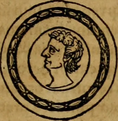 An illustration from Notitia vtraqve cvm orientis tvm occidentis vltra Arcadii Honoriiqve Cæsarvm tempora, illustre uetustatis monumentum, imò thesaurus prorsum incomparabilis : Præcedit aute D. Andreæ Alciati libellus, De magistratib. ciuilibusq; ac militaribus officijs, partim ex hac ipsa Notitia, partim aliunde desumptus : cvi succedit Descriptio urbis Romæ, quæ sub titulo Pub. Victoris circumfertur : & altera urbis Constantinopolitanæ incerto autore, nunquã antehac typis excusa, imperialium uidelicet ac primariaru sedium utriusq reipub : svbiungitur Notitiis uetustus liber De rebvs bellicis ad Theodosium Aug & filios eius Arcadium atq; Honorium, ut uidetur, scriptus incerto autore : item, ne quid de antiquo exemplari omitteretur, Disputatio Adriani Aug. & Epicteti philosophi, 1552, leaf 198