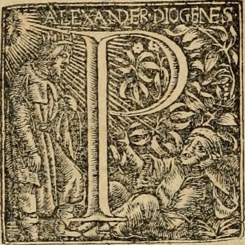 An illustration from Notitia vtraqve cvm orientis tvm occidentis vltra Arcadii Honoriiqve Cæsarvm tempora, illustre uetustatis monumentum, imò thesaurus prorsum incomparabilis : Præcedit aute D. Andreæ Alciati libellus, De magistratib. ciuilibusq; ac militaribus officijs, partim ex hac ipsa Notitia, partim aliunde desumptus : cvi succedit Descriptio urbis Romæ, quæ sub titulo Pub. Victoris circumfertur : & altera urbis Constantinopolitanæ incerto autore, nunquã antehac typis excusa, imperialium uidelicet ac primariaru sedium utriusq reipub : svbiungitur Notitiis uetustus liber De rebvs bellicis ad Theodosium Aug & filios eius Arcadium atq; Honorium, ut uidetur, scriptus incerto autore : item, ne quid de antiquo exemplari omitteretur, Disputatio Adriani Aug. & Epicteti philosophi, 1552, leaf 21
