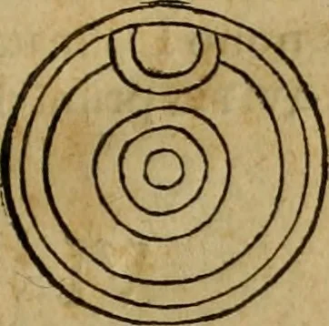 An illustration from Notitia vtraqve cvm orientis tvm occidentis vltra Arcadii Honoriiqve Cæsarvm tempora, illustre uetustatis monumentum, imò thesaurus prorsum incomparabilis : Præcedit aute D. Andreæ Alciati libellus, De magistratib. ciuilibusq; ac militaribus officijs, partim ex hac ipsa Notitia, partim aliunde desumptus : cvi succedit Descriptio urbis Romæ, quæ sub titulo Pub. Victoris circumfertur : & altera urbis Constantinopolitanæ incerto autore, nunquã antehac typis excusa, imperialium uidelicet ac primariaru sedium utriusq reipub : svbiungitur Notitiis uetustus liber De rebvs bellicis ad Theodosium Aug & filios eius Arcadium atq; Honorium, ut uidetur, scriptus incerto autore : item, ne quid de antiquo exemplari omitteretur, Disputatio Adriani Aug. & Epicteti philosophi, 1552, leaf 36