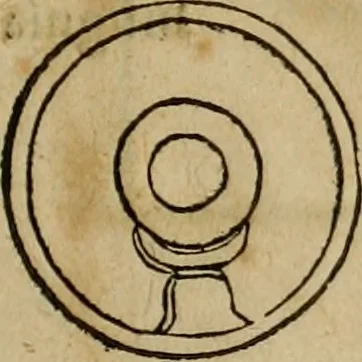 An illustration from Notitia vtraqve cvm orientis tvm occidentis vltra Arcadii Honoriiqve Cæsarvm tempora, illustre uetustatis monumentum, imò thesaurus prorsum incomparabilis : Præcedit aute D. Andreæ Alciati libellus, De magistratib. ciuilibusq; ac militaribus officijs, partim ex hac ipsa Notitia, partim aliunde desumptus : cvi succedit Descriptio urbis Romæ, quæ sub titulo Pub. Victoris circumfertur : & altera urbis Constantinopolitanæ incerto autore, nunquã antehac typis excusa, imperialium uidelicet ac primariaru sedium utriusq reipub : svbiungitur Notitiis uetustus liber De rebvs bellicis ad Theodosium Aug & filios eius Arcadium atq; Honorium, ut uidetur, scriptus incerto autore : item, ne quid de antiquo exemplari omitteretur, Disputatio Adriani Aug. & Epicteti philosophi, 1552, leaf 36