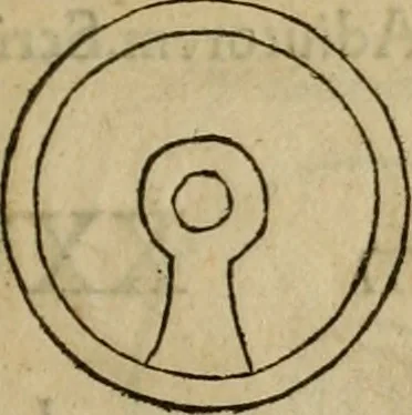 An illustration from Notitia vtraqve cvm orientis tvm occidentis vltra Arcadii Honoriiqve Cæsarvm tempora, illustre uetustatis monumentum, imò thesaurus prorsum incomparabilis : Præcedit aute D. Andreæ Alciati libellus, De magistratib. ciuilibusq; ac militaribus officijs, partim ex hac ipsa Notitia, partim aliunde desumptus : cvi succedit Descriptio urbis Romæ, quæ sub titulo Pub. Victoris circumfertur : & altera urbis Constantinopolitanæ incerto autore, nunquã antehac typis excusa, imperialium uidelicet ac primariaru sedium utriusq reipub : svbiungitur Notitiis uetustus liber De rebvs bellicis ad Theodosium Aug & filios eius Arcadium atq; Honorium, ut uidetur, scriptus incerto autore : item, ne quid de antiquo exemplari omitteretur, Disputatio Adriani Aug. & Epicteti philosophi, 1552, leaf 42