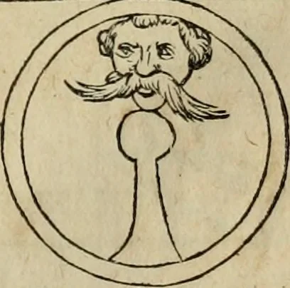 An illustration from Notitia vtraqve cvm orientis tvm occidentis vltra Arcadii Honoriiqve Cæsarvm tempora, illustre uetustatis monumentum, imò thesaurus prorsum incomparabilis : Præcedit aute D. Andreæ Alciati libellus, De magistratib. ciuilibusq; ac militaribus officijs, partim ex hac ipsa Notitia, partim aliunde desumptus : cvi succedit Descriptio urbis Romæ, quæ sub titulo Pub. Victoris circumfertur : & altera urbis Constantinopolitanæ incerto autore, nunquã antehac typis excusa, imperialium uidelicet ac primariaru sedium utriusq reipub : svbiungitur Notitiis uetustus liber De rebvs bellicis ad Theodosium Aug & filios eius Arcadium atq; Honorium, ut uidetur, scriptus incerto autore : item, ne quid de antiquo exemplari omitteretur, Disputatio Adriani Aug. & Epicteti philosophi, 1552, leaf 48