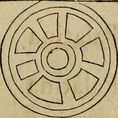 An illustration from Notitia vtraqve cvm orientis tvm occidentis vltra Arcadii Honoriiqve Cæsarvm tempora, illustre uetustatis monumentum, imò thesaurus prorsum incomparabilis : Præcedit aute D. Andreæ Alciati libellus, De magistratib. ciuilibusq; ac militaribus officijs, partim ex hac ipsa Notitia, partim aliunde desumptus : cvi succedit Descriptio urbis Romæ, quæ sub titulo Pub. Victoris circumfertur : & altera urbis Constantinopolitanæ incerto autore, nunquã antehac typis excusa, imperialium uidelicet ac primariaru sedium utriusq reipub : svbiungitur Notitiis uetustus liber De rebvs bellicis ad Theodosium Aug & filios eius Arcadium atq; Honorium, ut uidetur, scriptus incerto autore : item, ne quid de antiquo exemplari omitteretur, Disputatio Adriani Aug. & Epicteti philosophi, 1552, leaf 48