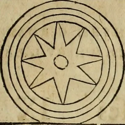 An illustration from Notitia vtraqve cvm orientis tvm occidentis vltra Arcadii Honoriiqve Cæsarvm tempora, illustre uetustatis monumentum, imò thesaurus prorsum incomparabilis : Præcedit aute D. Andreæ Alciati libellus, De magistratib. ciuilibusq; ac militaribus officijs, partim ex hac ipsa Notitia, partim aliunde desumptus : cvi succedit Descriptio urbis Romæ, quæ sub titulo Pub. Victoris circumfertur : & altera urbis Constantinopolitanæ incerto autore, nunquã antehac typis excusa, imperialium uidelicet ac primariaru sedium utriusq reipub : svbiungitur Notitiis uetustus liber De rebvs bellicis ad Theodosium Aug & filios eius Arcadium atq; Honorium, ut uidetur, scriptus incerto autore : item, ne quid de antiquo exemplari omitteretur, Disputatio Adriani Aug. & Epicteti philosophi, 1552, leaf 48