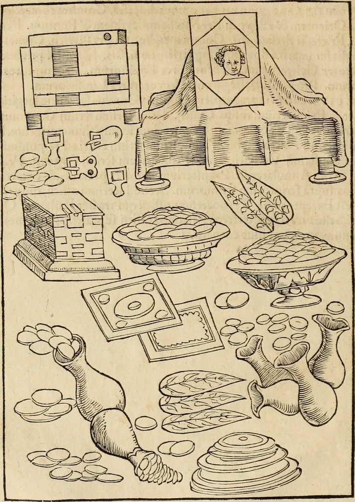 An illustration from Notitia vtraqve cvm orientis tvm occidentis vltra Arcadii Honoriiqve Cæsarvm tempora, illustre uetustatis monumentum, imò thesaurus prorsum incomparabilis : Præcedit aute D. Andreæ Alciati libellus, De magistratib. ciuilibusq; ac militaribus officijs, partim ex hac ipsa Notitia, partim aliunde desumptus : cvi succedit Descriptio urbis Romæ, quæ sub titulo Pub. Victoris circumfertur : & altera urbis Constantinopolitanæ incerto autore, nunquã antehac typis excusa, imperialium uidelicet ac primariaru sedium utriusq reipub : svbiungitur Notitiis uetustus liber De rebvs bellicis ad Theodosium Aug & filios eius Arcadium atq; Honorium, ut uidetur, scriptus incerto autore : item, ne quid de antiquo exemplari omitteretur, Disputatio Adriani Aug. & Epicteti philosophi, 1552, leaf 55