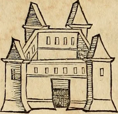 An illustration from Notitia vtraqve cvm orientis tvm occidentis vltra Arcadii Honoriiqve Cæsarvm tempora, illustre uetustatis monumentum, imò thesaurus prorsum incomparabilis : Præcedit aute D. Andreæ Alciati libellus, De magistratib. ciuilibusq; ac militaribus officijs, partim ex hac ipsa Notitia, partim aliunde desumptus : cvi succedit Descriptio urbis Romæ, quæ sub titulo Pub. Victoris circumfertur : & altera urbis Constantinopolitanæ incerto autore, nunquã antehac typis excusa, imperialium uidelicet ac primariaru sedium utriusq reipub : svbiungitur Notitiis uetustus liber De rebvs bellicis ad Theodosium Aug & filios eius Arcadium atq; Honorium, ut uidetur, scriptus incerto autore : item, ne quid de antiquo exemplari omitteretur, Disputatio Adriani Aug. & Epicteti philosophi, 1552, leaf 93