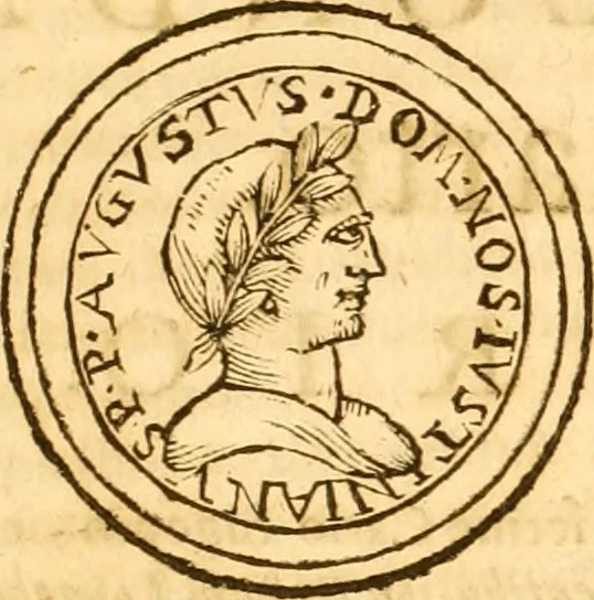 An illustration from Notitie historiche della citta d'Ancona : gia termine dell' antico regno d'Italia con diuersi auuenimenti nella Marca Anconitana, & in detto regno accaduti, 1675, leaf 108