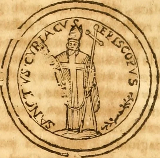 An illustration from Notitie historiche della citta d'Ancona : gia termine dell' antico regno d'Italia con diuersi auuenimenti nella Marca Anconitana, & in detto regno accaduti, 1675, leaf 128