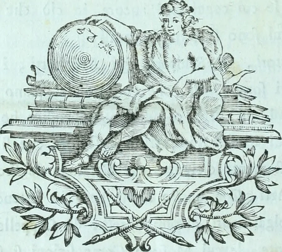 An illustration from Notizie de' pittori, scultori, incisori, e architetti natii degli stati del Serenissimo signor duca di Modena : con una appendice de' professori di musica, 1786, leaf 9