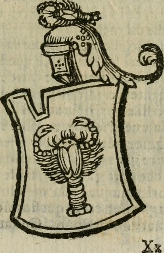 An illustration from Notizie di nobiltà, 1672, leaf 388