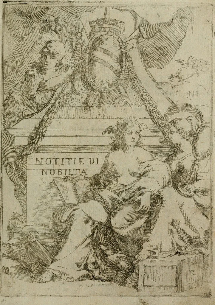 An illustration from Notizie di nobiltà, 1672, leaf 4