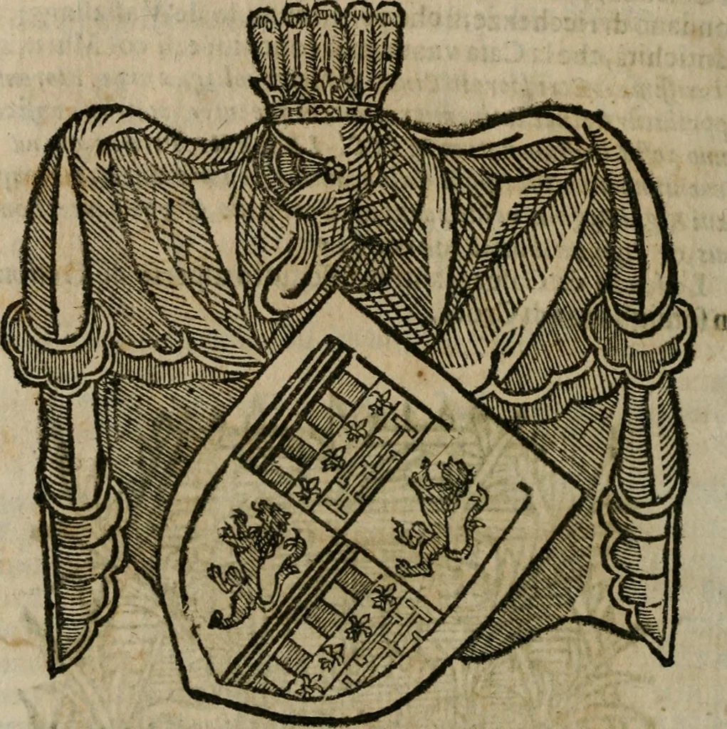 An illustration from Notizie di nobiltà, 1672, leaf 527