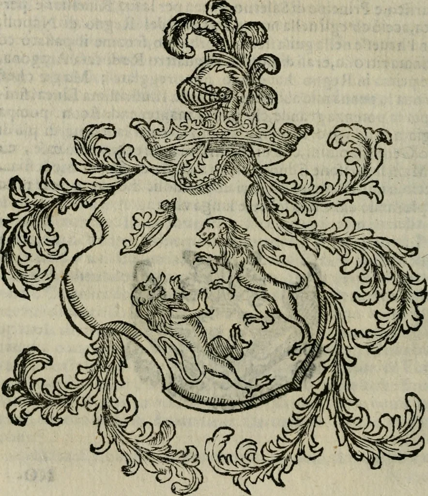 An illustration from Notizie di nobiltà, 1672, leaf 61