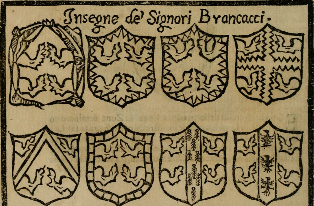 An illustration from Notizie di nobiltà, 1672, leaf 79