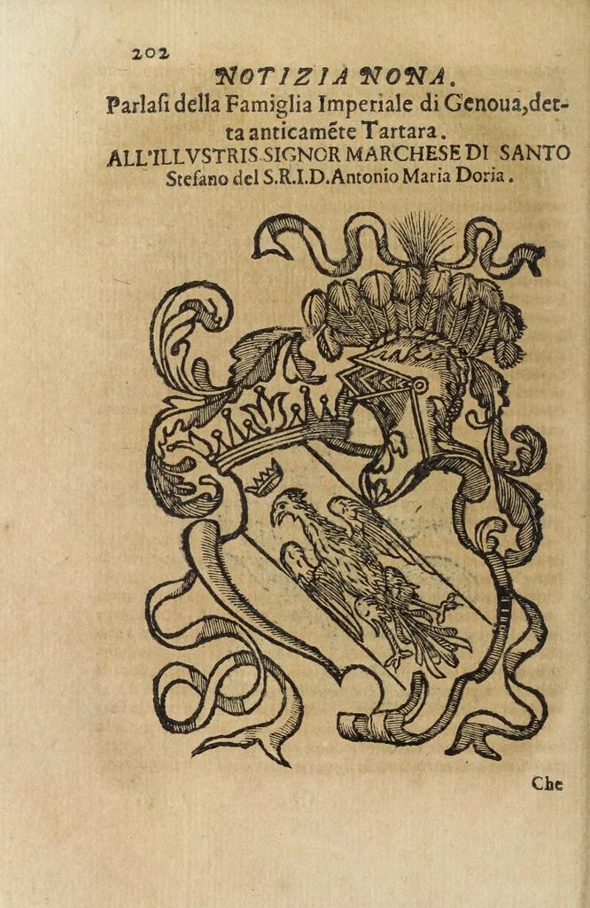 An illustration from Notizie di nobiltà : lettere, 1672, leaf 242