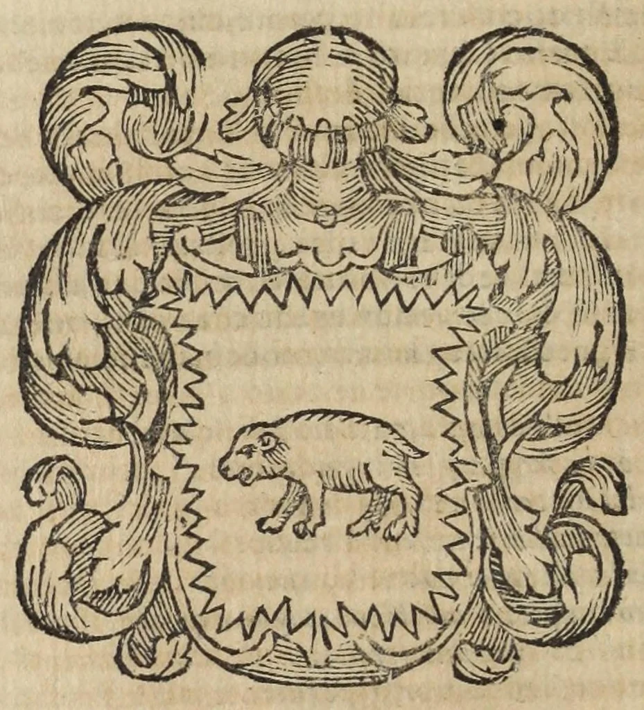 An illustration from Notizie di nobiltà : lettere, 1672, leaf 394