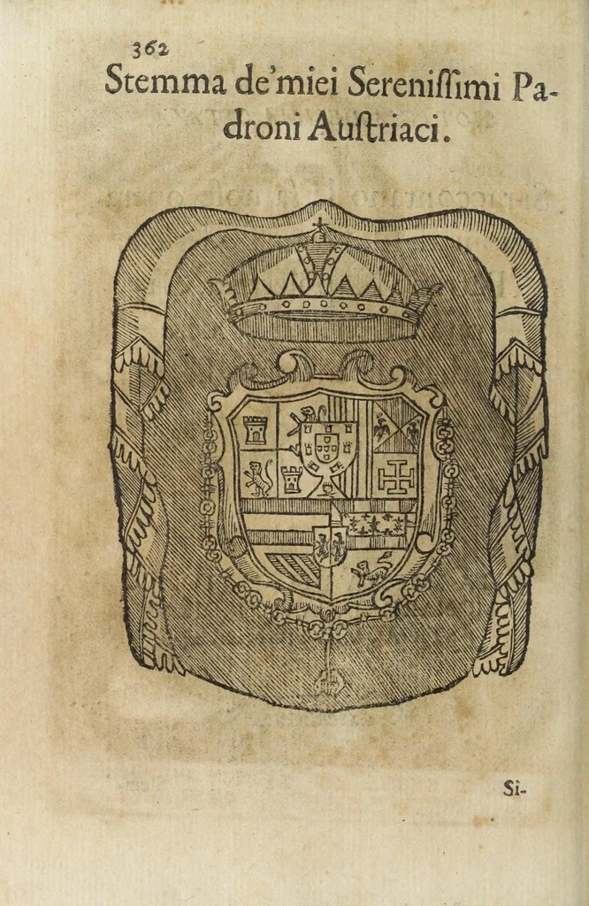 An illustration from Notizie di nobiltà : lettere, 1672, leaf 406