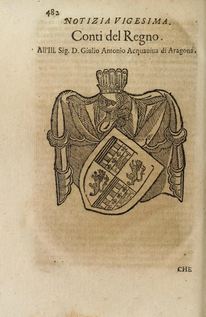 An illustration from Notizie di nobiltà : lettere, 1672, leaf 528