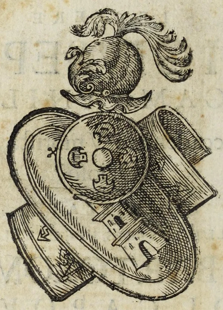 An illustration from Notizie di nobiltà : lettere, 1672, leaf 8