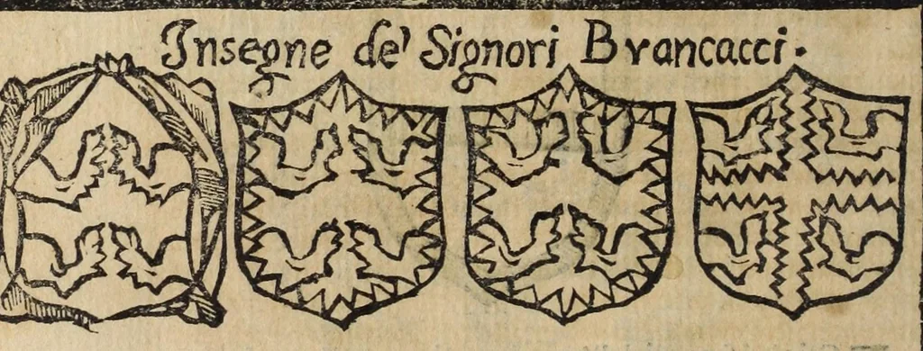 An illustration from Notizie di nobiltà : lettere, 1672, leaf 80