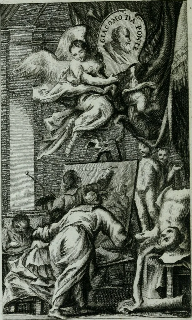 An illustration from Notizie intorno alla vita e alle opere de'pittori, scultori e intagliatori della città di Bassano, 1775, leaf 7
