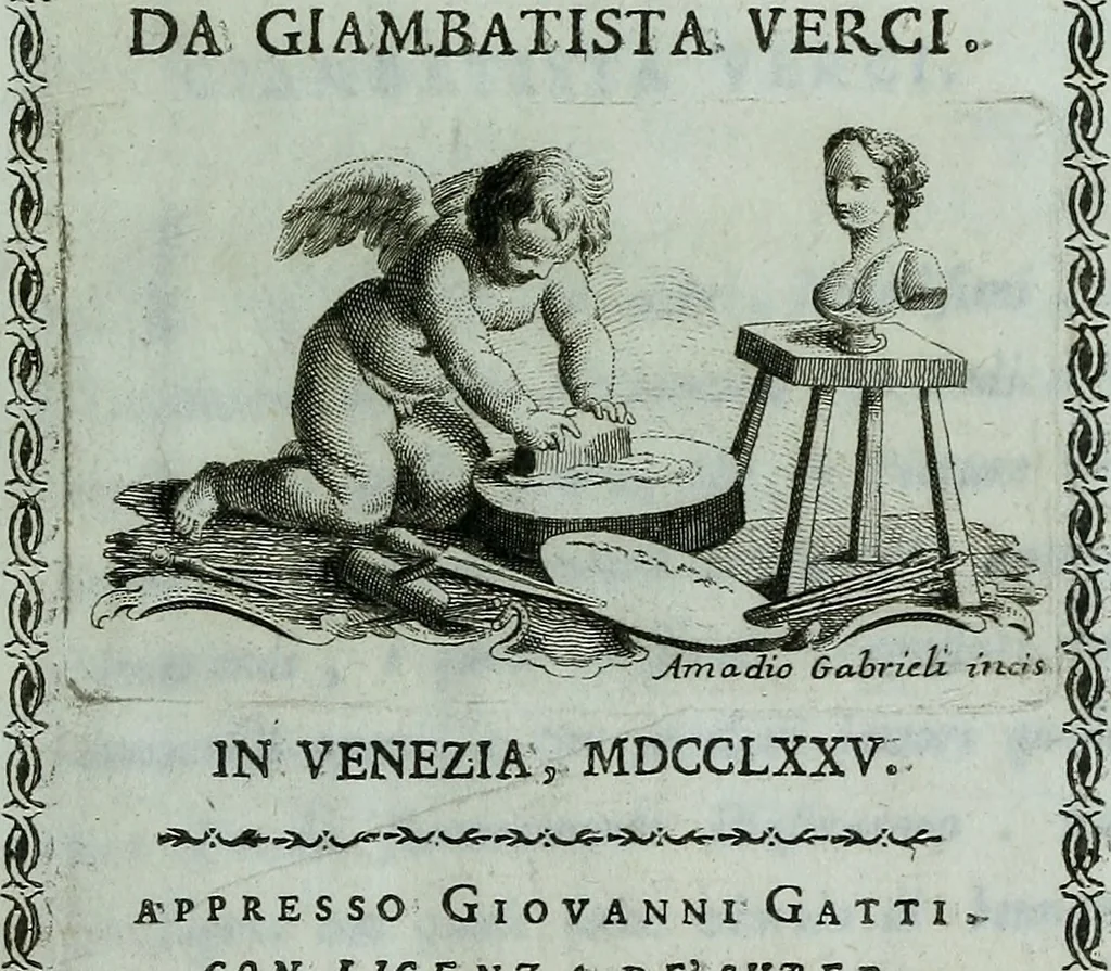 An illustration from Notizie intorno alla vita e alle opere de'pittori, scultori e intagliatori della città di Bassano, 1775, leaf 8