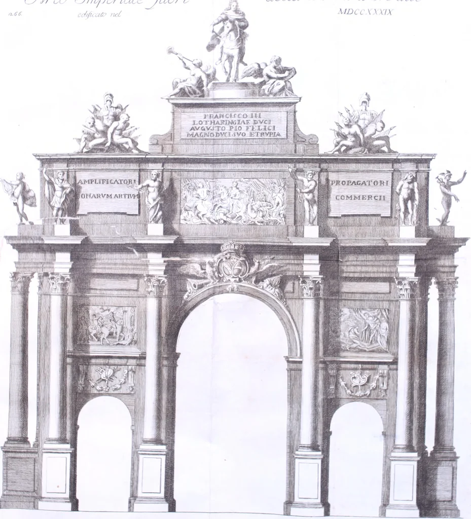 An illustration from Notizie istoriche delle chiese fiorentine, divise ne' suoi quartieri, 1754, leaf 291