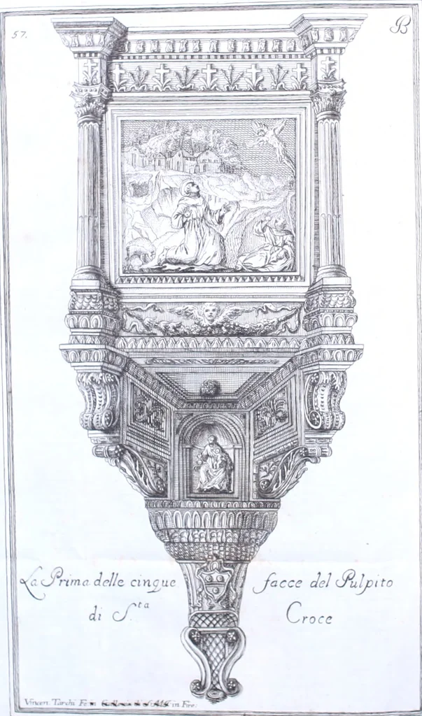 An illustration from Notizie istoriche delle chiese fiorentine, divise ne' suoi quartieri, 1754, leaf 72